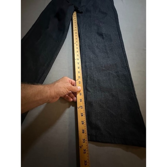 Rocawear Jeans Mens 36 Black Denim Logo Straight Flap Pocketed 36X31 Streetwear. - Picture 7 of 9